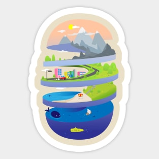 Earth Tornado Sticker